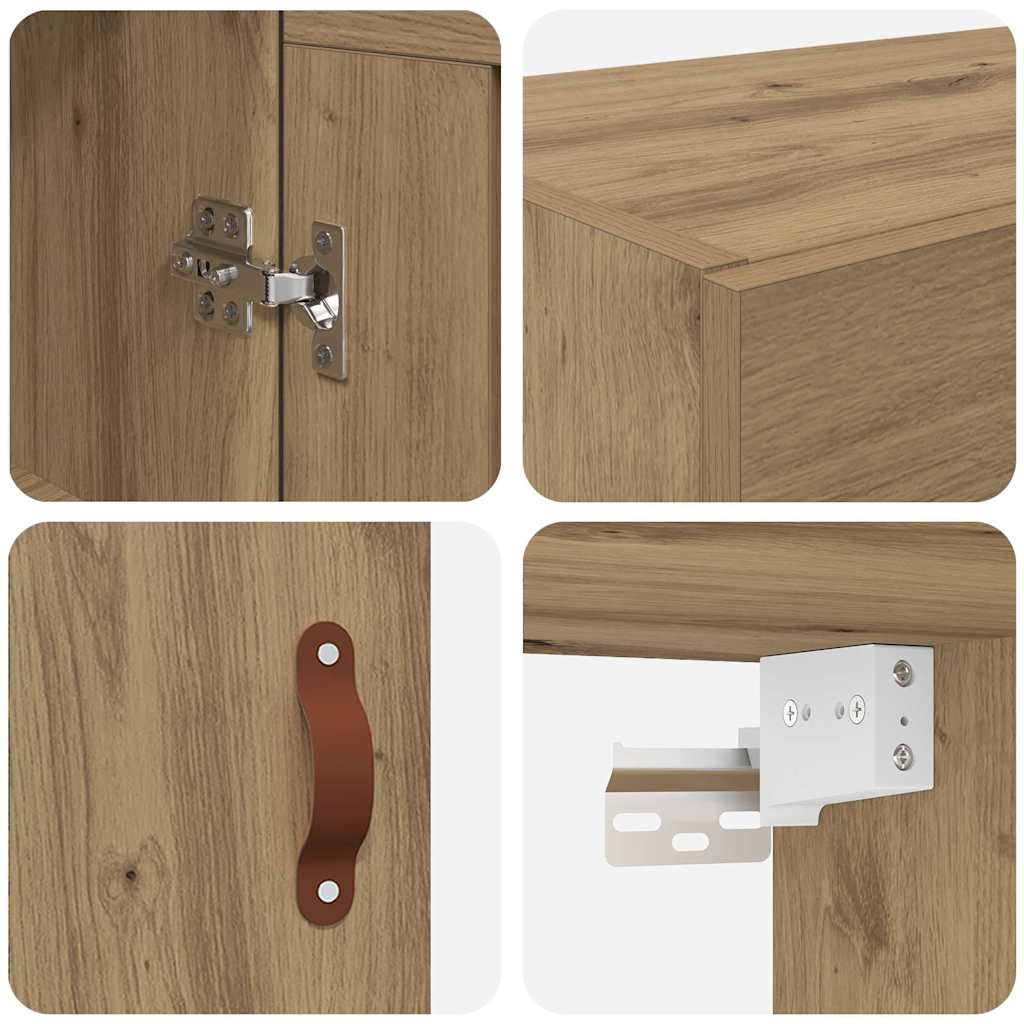 Artisan Oak Wall Cabinet 69.5 x 34 x 90 cm Particleboard