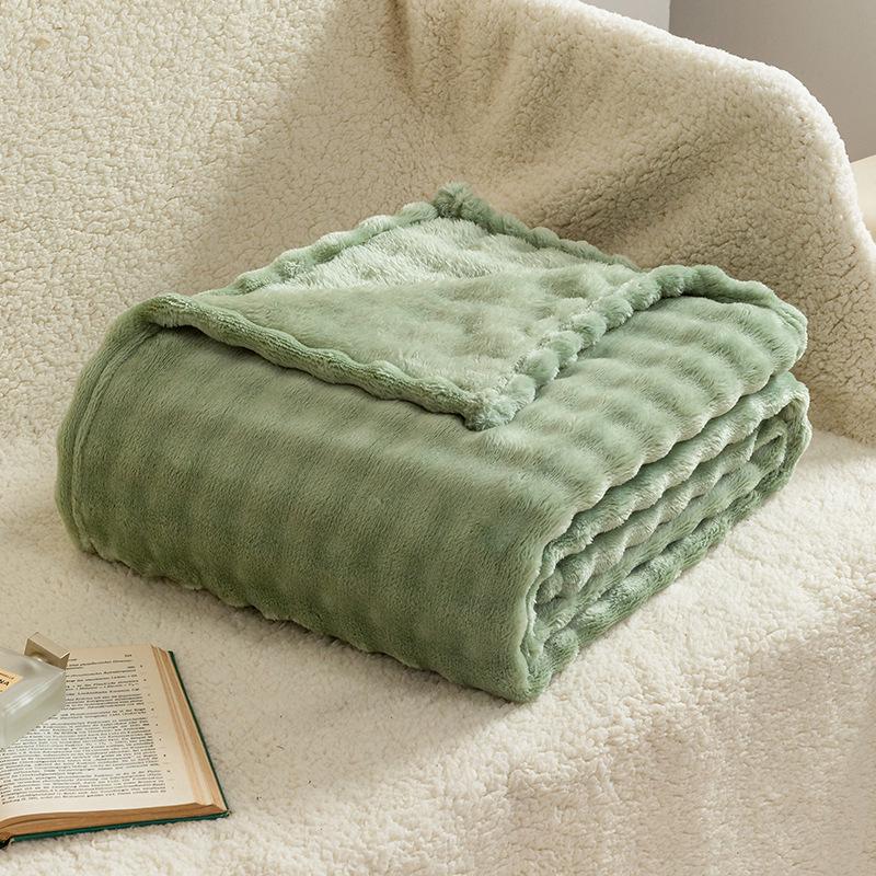 Bubble Rabbit Plush Blanket - Soft Imitation Fur Sofa Throw & Air Conditioning Blanket - Ideal Casual Gift
