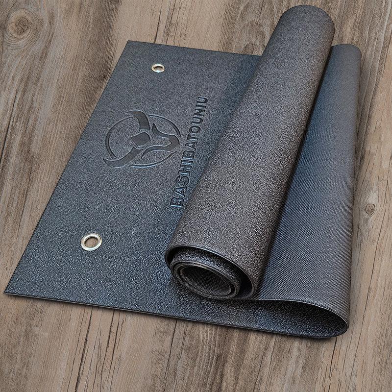 

Men s Black High-Density Non-Slip Yoga Mat - PVC Rubber, Wall-Hanging Fitness Accessory 6mm-180x66cm