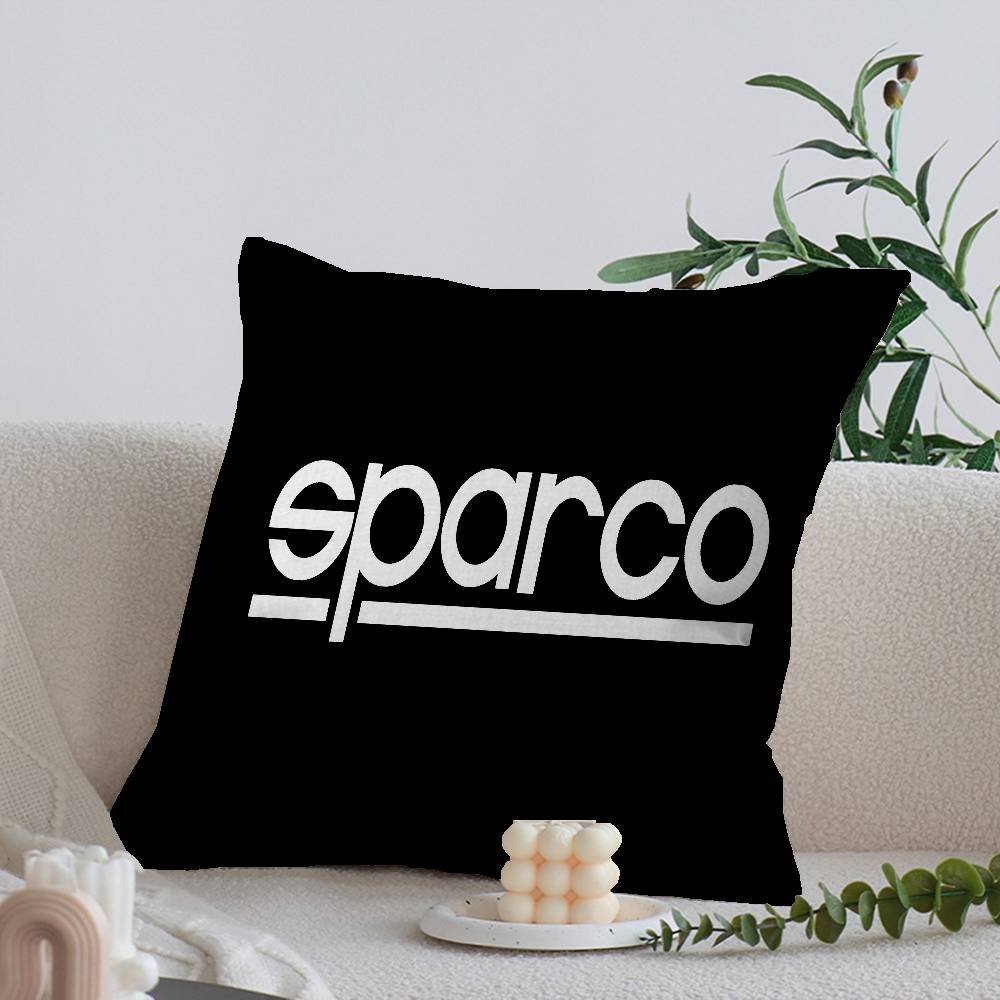 S-Sparcos Logo Cushion Cover Car Throw Pillow Case For Sofa Car Christmas Gift 40X40Cm 45X45Cm