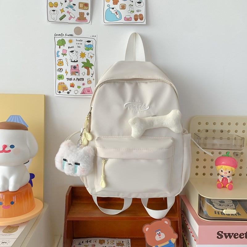 

Однотонный универсальный маленький школьный рюкзак для женщин в корейском стиле, студенческий мини-рюкзак для девушек, простой повседневный рюкзак высокой ценности