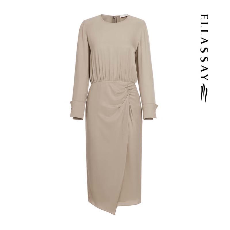ELLASSAY Pleated Slit Midi Dress