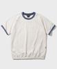 WV PROJECT Color Block Short Sleeve T-Shirt Oatmeal Mjst7788