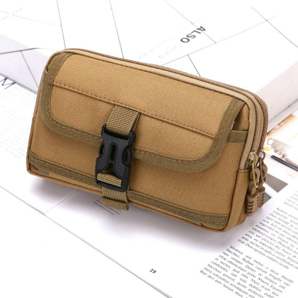 Nylon Colth Mobile Phone Bags Double Layer Phone Purse Belt Waist Bag Phone Accessories