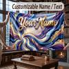 Decorative Artwork Theme Throw Blanket Custom Name Text Personalized Blanket Soft Cozy Blanket for Home Sofa Bed