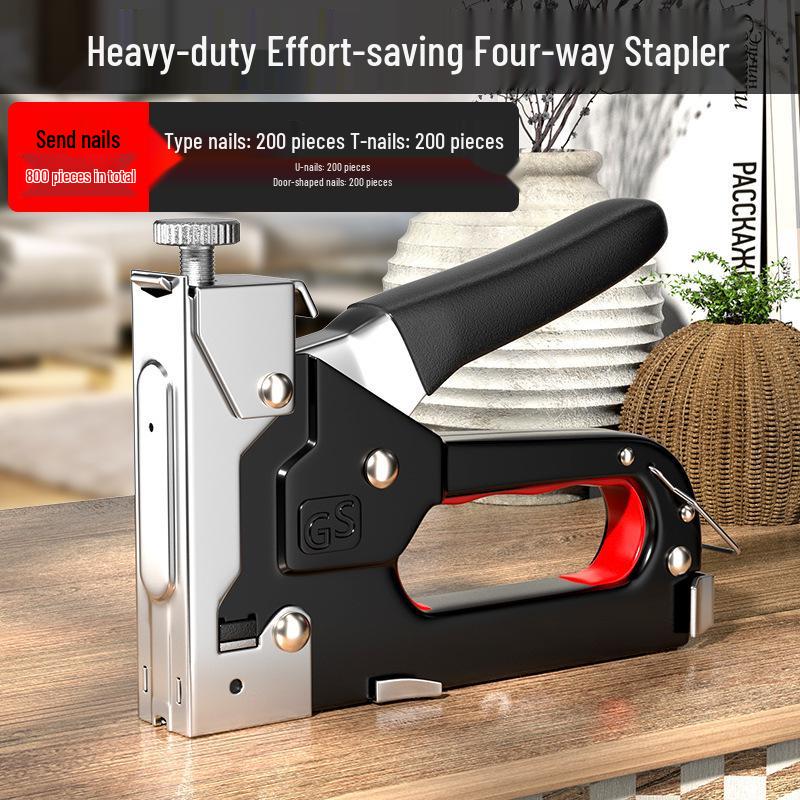 Martin U-Shaped Manual Nail and Staple Gun for Woodworking and Bookbinding
