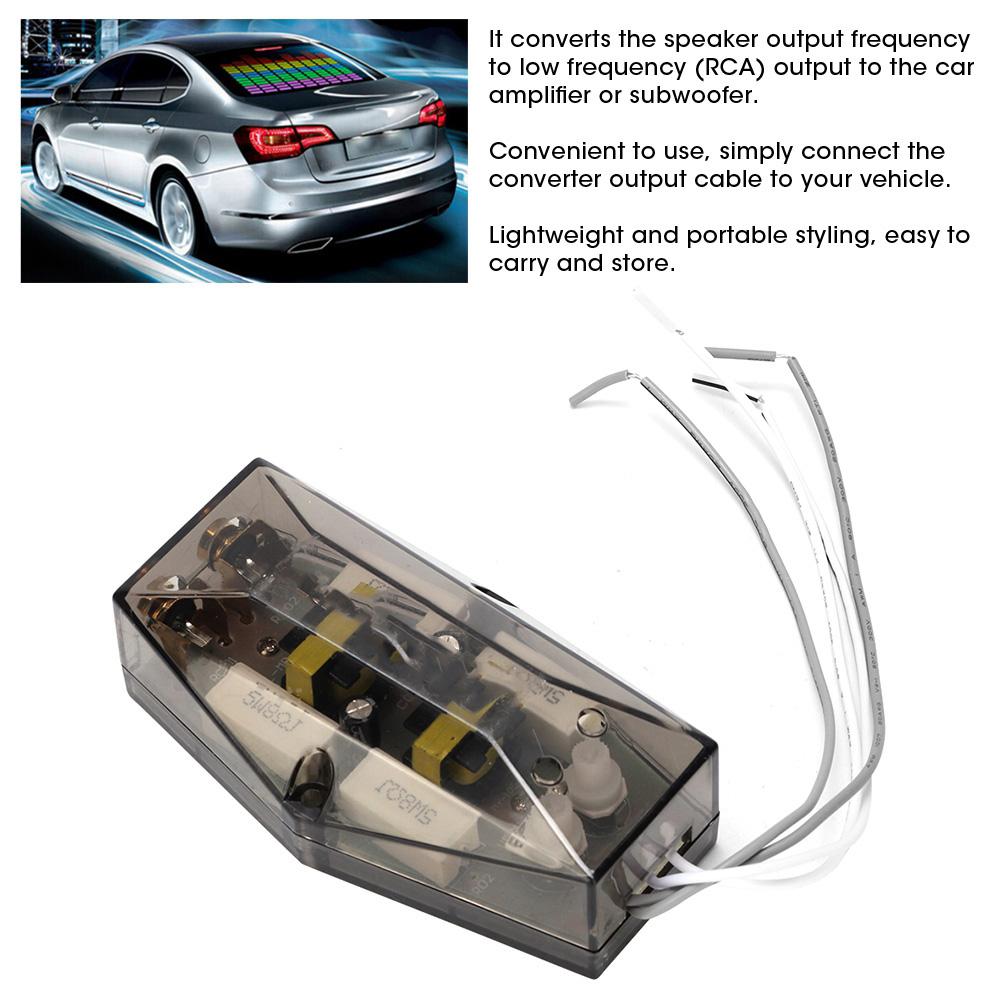 Portable 12V Universal Car Amplifier Subwoofer Practical High Low Audio Converter