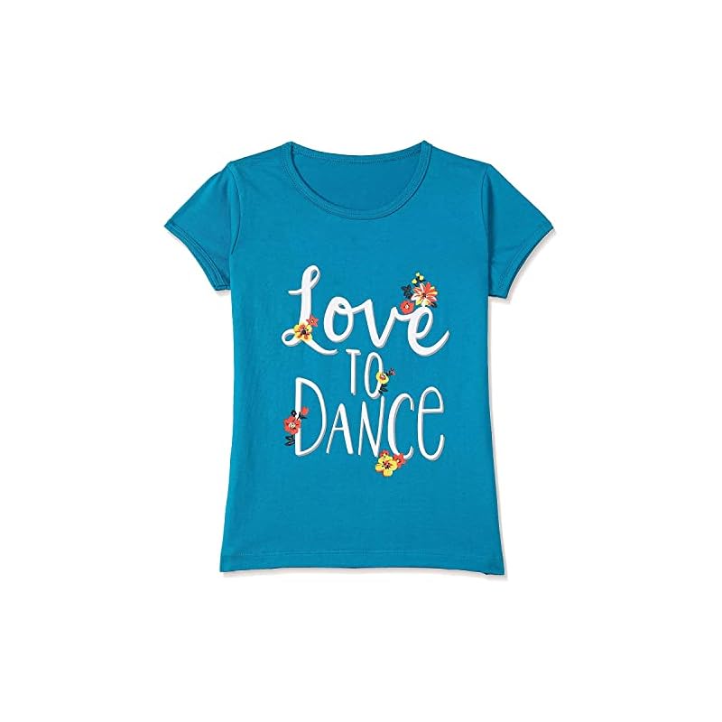 T2F Girls Solid Regular Fit T-Shirt Pack of 5(GLS-TSRT-01_Multi 1_9 Years-10 Years)