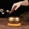 Handmade Nepal Singing Bowl with Six-Syllable Mantra for Yoga, Meditation, and Sound Healing - Calming Bronze Buddhist Bowl for Ear Cleansing.