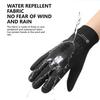 Winter Warm Compatible Full Finger Gloves Men's and Women's Black Anti Slip Thick Gloves Outdoor Cycling Windproof Lining Gloves