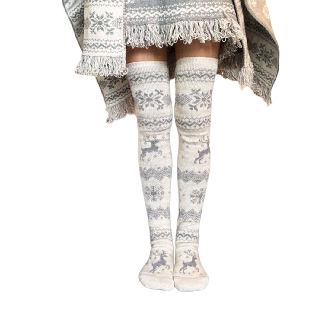 Hiver Chaussettes Noël Chaud Laine Flocon de Neige Confortable Épais Doux 9US Hiver Chaussettes Noël Chaud Laine Flocon de Neige Confortable Épais Doux 9US
