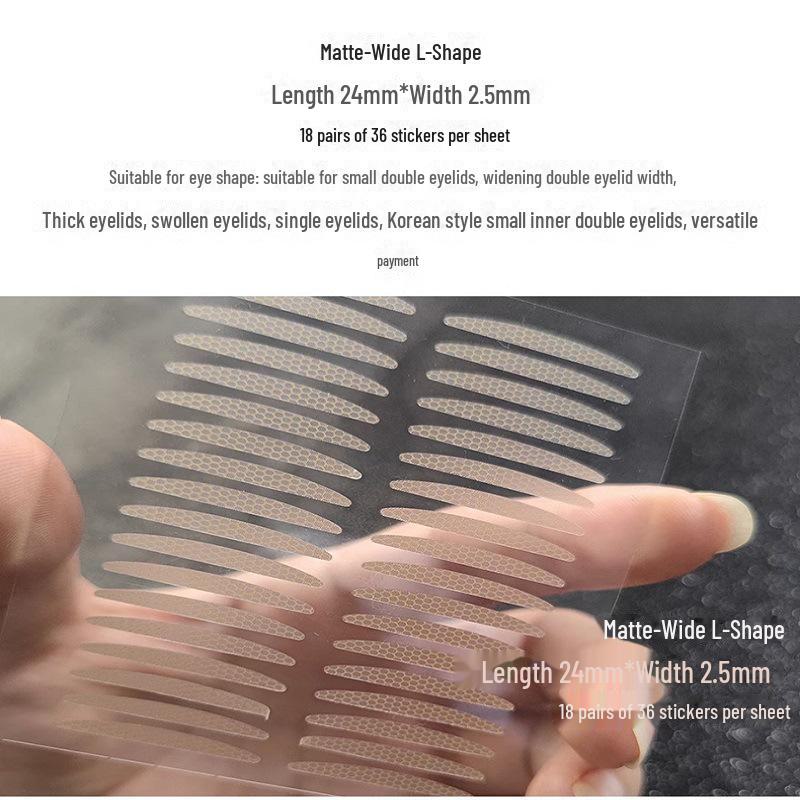 "Net Texture Transparent Double Eyelid Stickers for Beginners - Matte, Natural & Invisible"