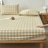 Premium Cotton Plain Fitted Sheet Deep Pocket Elastic Edges Non Slip Sheet Home Mattress Protector Soft Sheets Couvre Lit