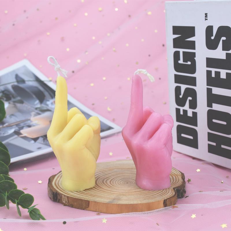 Handmade Middle Finger Silicone Mold for Aromatherapy & Cake Decoration
