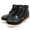Edwin Waterproof Work Short Moccasin Boots with Moc PU EDM8700 Size Men's Boots, Toe, Leather, Non-Slip, Men's Shoes, Black, 25.0cm
