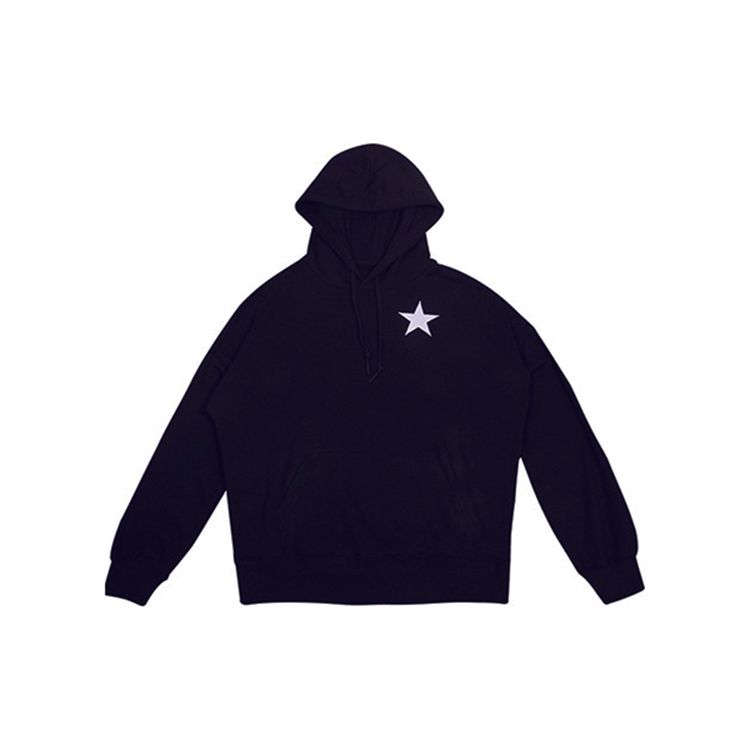 

Вязаная худи с логотипом Converse Star с кулиской Женские топы Черный 10020752-A01