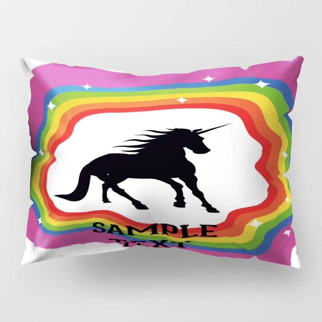 50*30cm Cute Unique Unicorn Long Pillow Cover