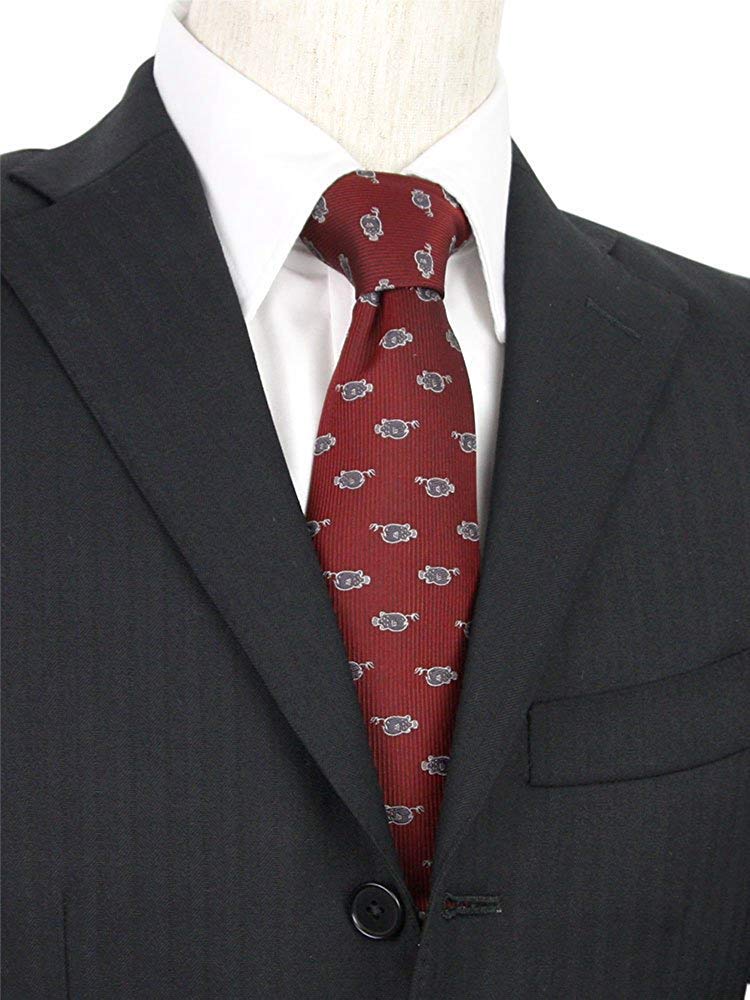 Colorata Anglerfish Necktie X Cm Dark Red Small Pattern Silk Jacquard Animal Fish Animal Gift Present [COLORATA] (145 8.5 / / / 100% / Weave) /