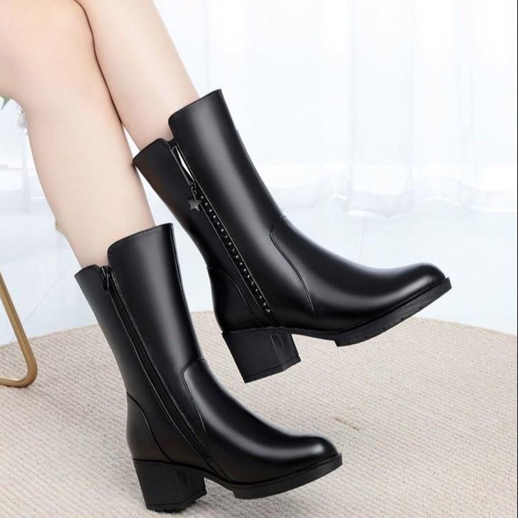 Botas de invierno para mujer Botas largas Mujer Tacón alto Moda Lana Botas  de nieve Mujer comprar a buen precio — entrega gratuita, reseñas reales con  fotos — Joom