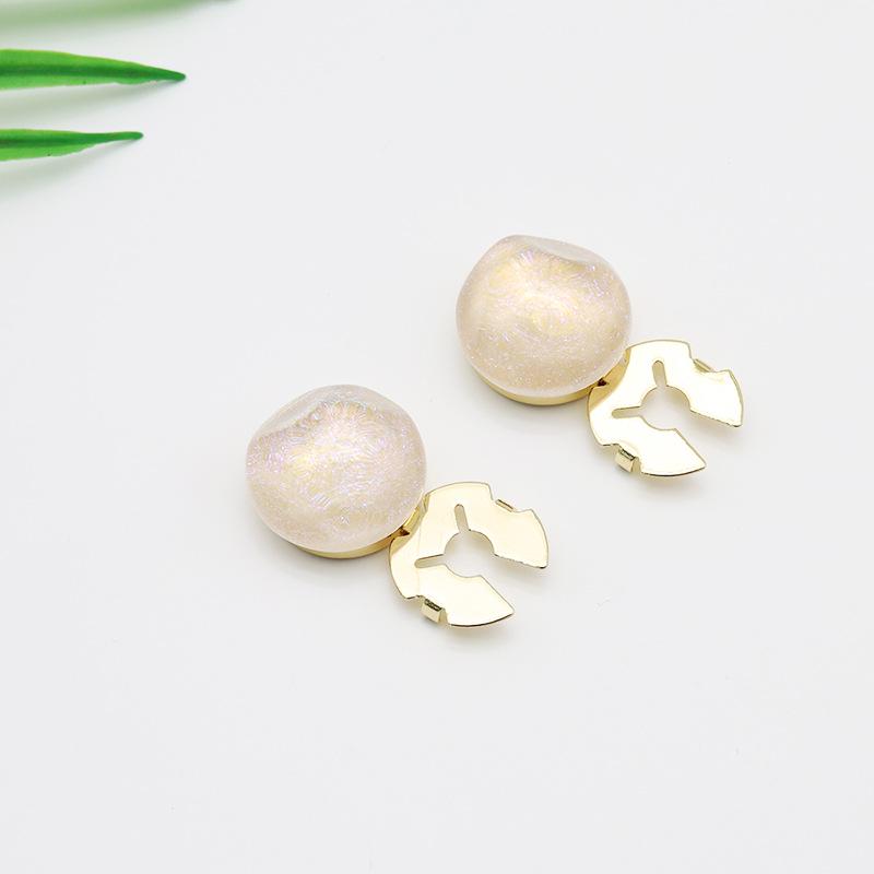 Iridescent Round Shirt Dress Cufflinks: Stylish and Simple Fashion Embellishments