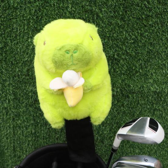 Husă de Pluș pentru Capul Clubului de Golf Capibara Păpușă Animal de Pluș Husă Protectoare pentru Capul Driverului de Lemn de Golf Accesorii de Golf Cadou pentru Bărbați Femei Golfer