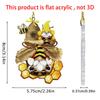 Gnome Bee Sweet Acrylic Ornament Playful Car Decoration And Festive Gift Idea