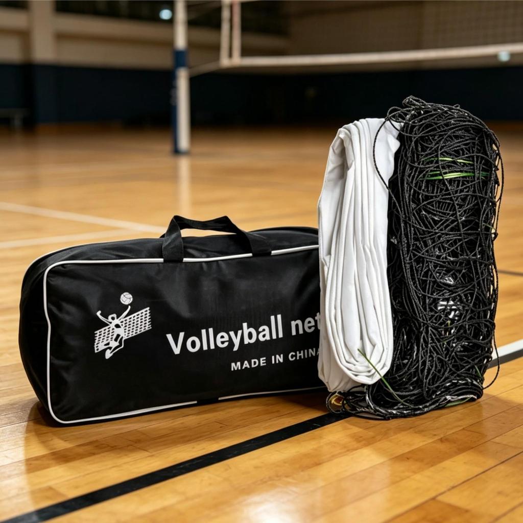 Volleyball Net Reinforced with Carrying Bag Indoor for Clubs