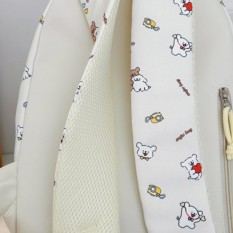 Cartoon Print Backpack Student Schoolbag Women's Lightweight Backpack