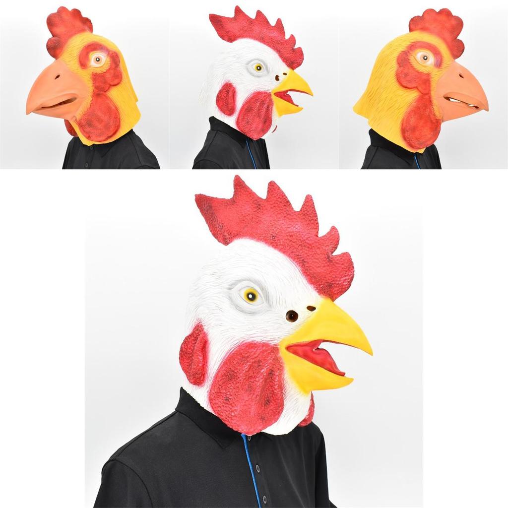 Kids Chicken Face Mask Latex Animal Headgear For Holiday Events And Parties