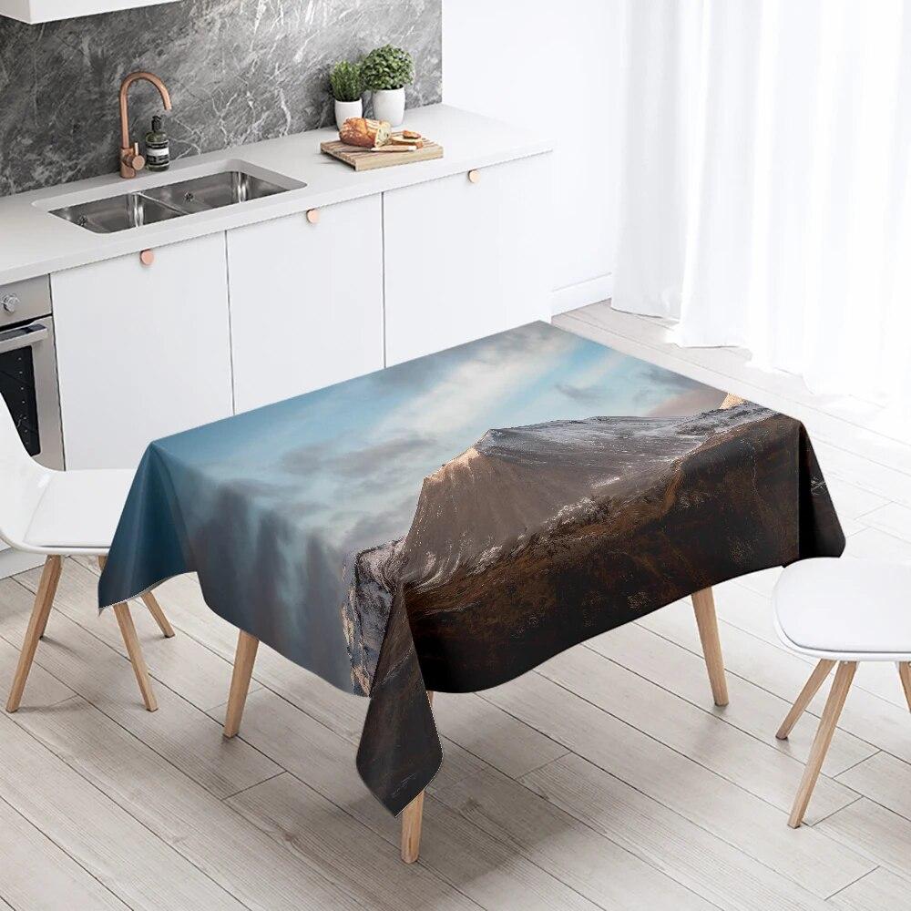 

Скатерть из лавы извержения вулкана, водонепроницаемая прямоугольная скатерть для кемпинга, ресторанный стол, украшение для дома 40x70cm