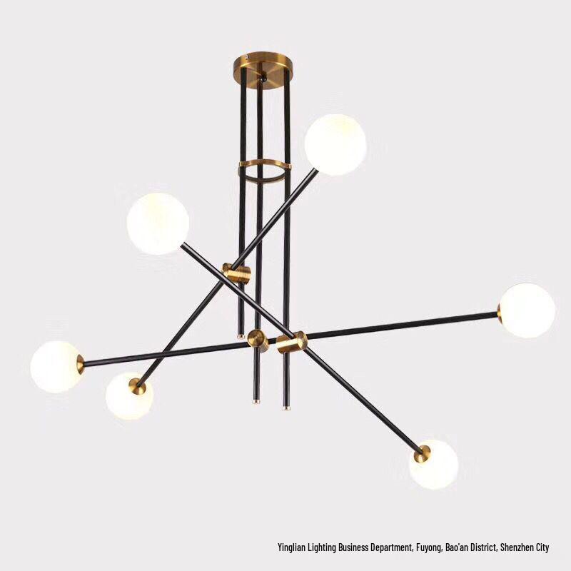 Modern Minimalist Multi-head LED Glass Ball Pendant Light for Bedroom, Dining, or Living Room