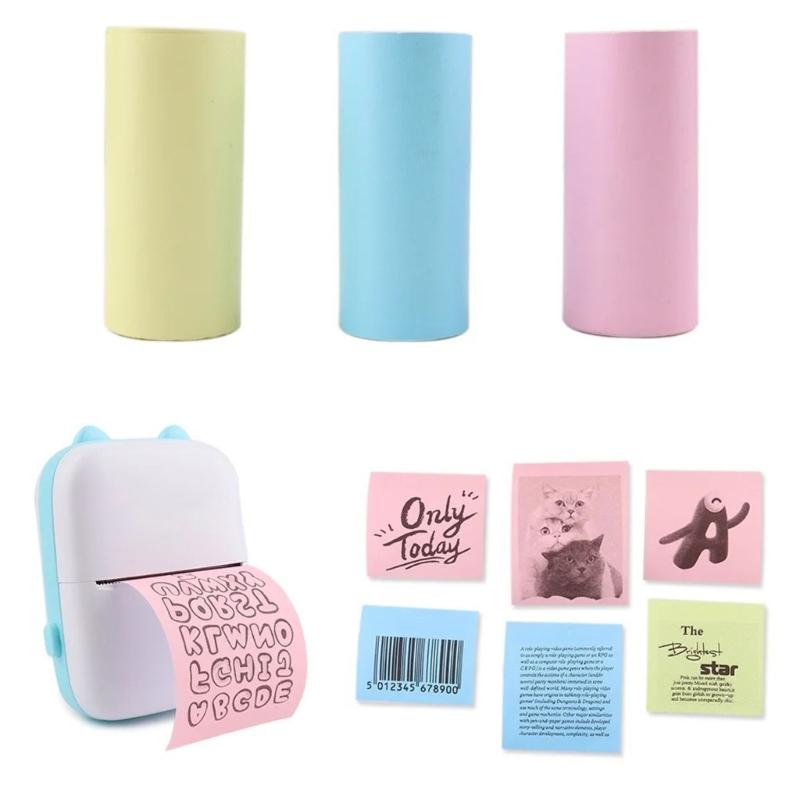 20Pack Mini Printer Thermals Paper Roll 57x25mm SelfAdhesive Sticker Labels BPAFree for Kids Crafts DIY Printing