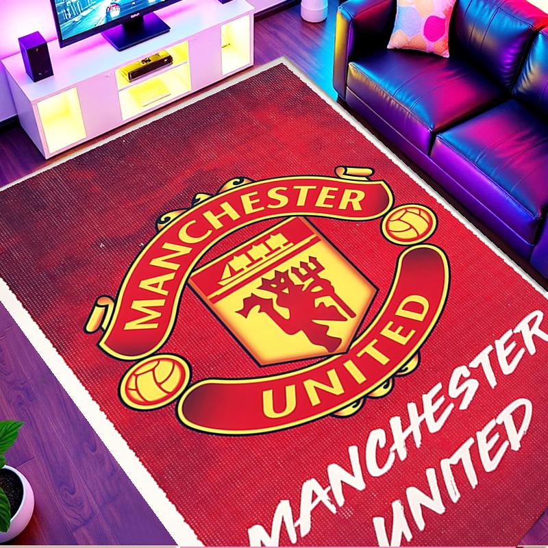Manchester United F.C Print Rug, Washable Floor Carpet, For Entryway Dorm Laundry Room Office Study, Home Decor Birthday Christmas Gift