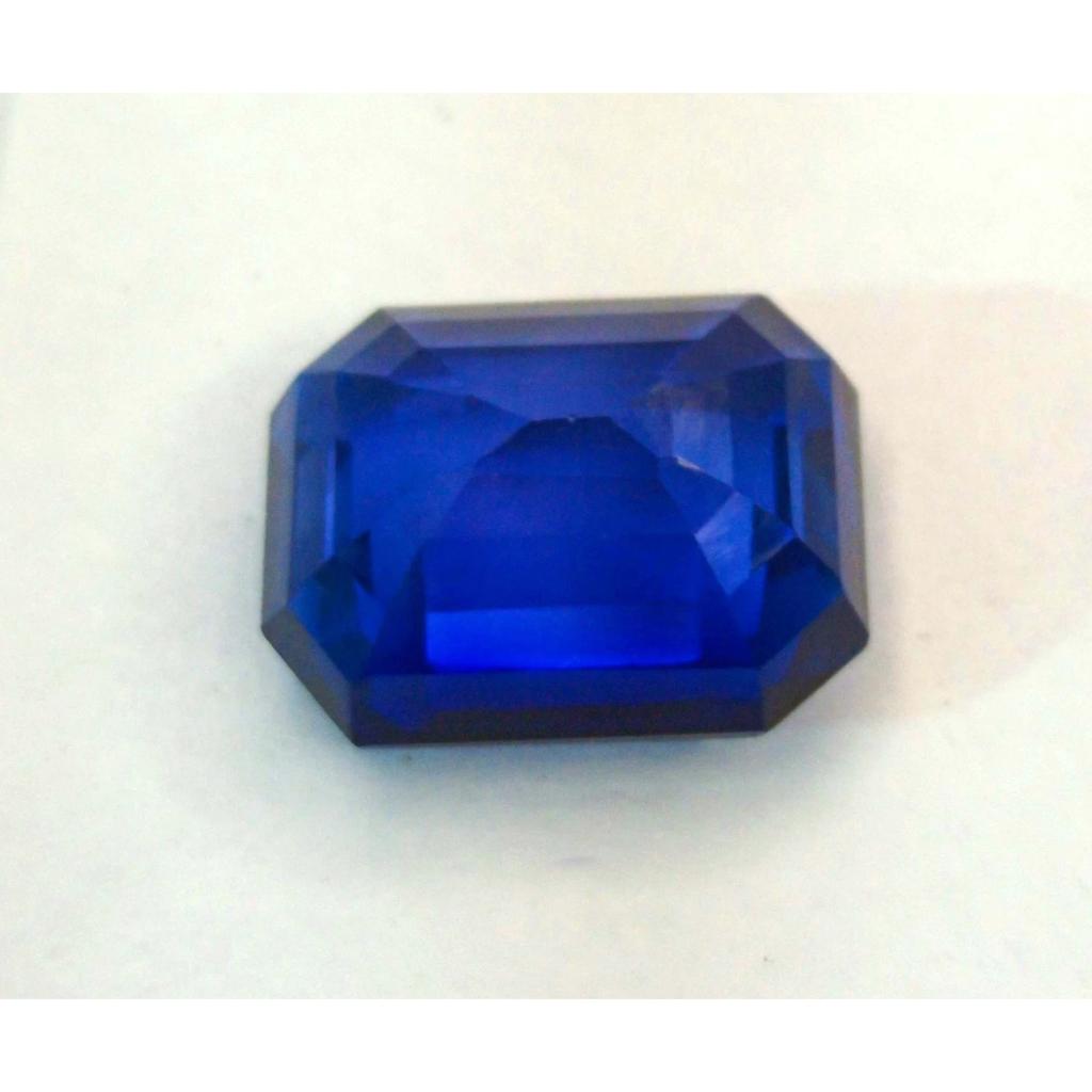 Natural Blue Sapphire Emerald Cut 11-12 Ct Beautiful Certified Loose Gemstone