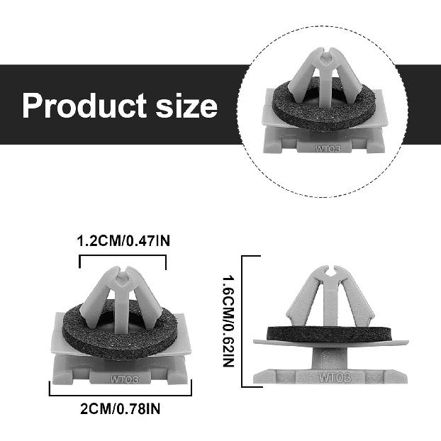 20Pcs Rocker Moulding Clip & Fender Exterior Trim Clips Compatible with Jeep Grand Cherokee Compass 68172491AA 68271803AA 68395627AA GM 11571175