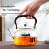 Ya Ji Gu Yun 1100ml Heat-Resistant Dual-Use Glass Teapot with Starry Sky Knob