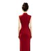 High-end red embroidered cheongsam 1011 new women's autumn sleeveless toast dress bridal high-end engagement dress dress