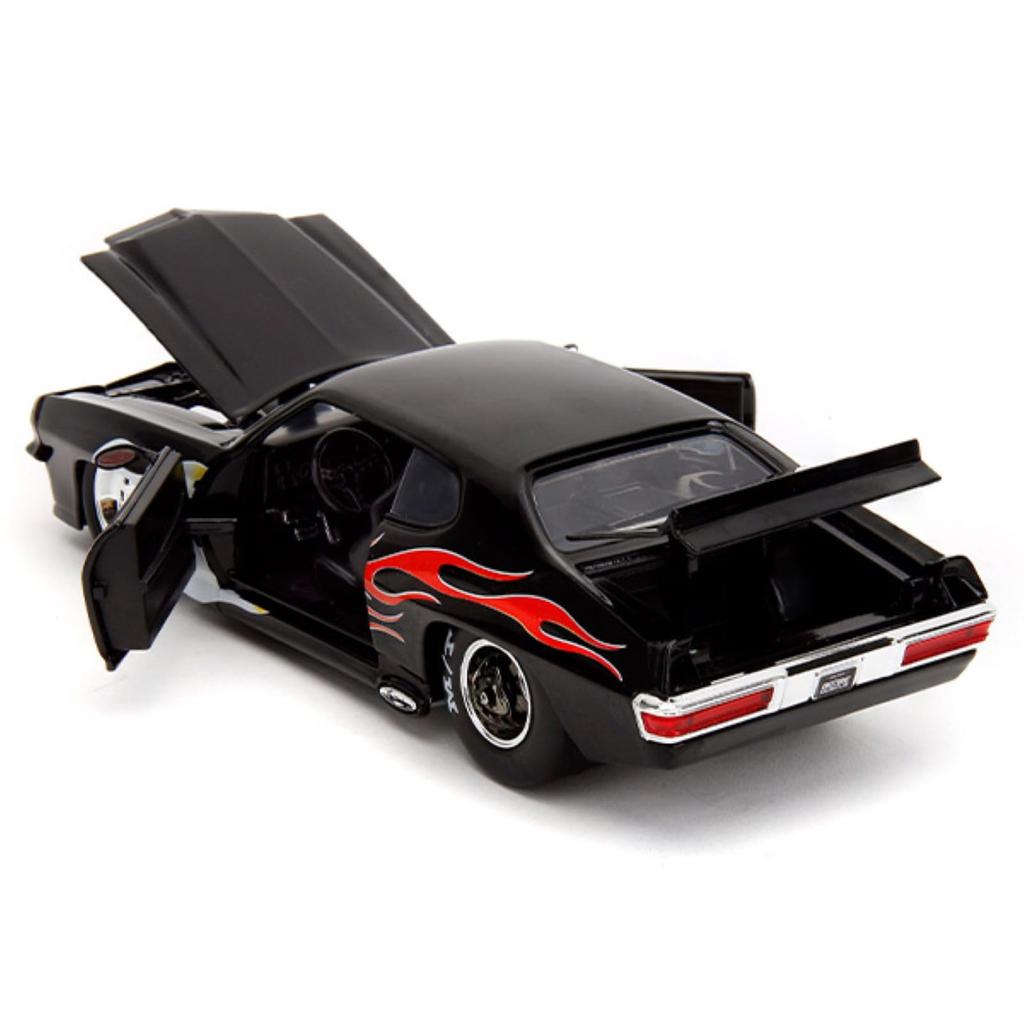 Jada TOYS 1/24 Scale 1971 Pontiac GTO Judge Diecast Car Miniature Model Car American Car Collectible Metal Model