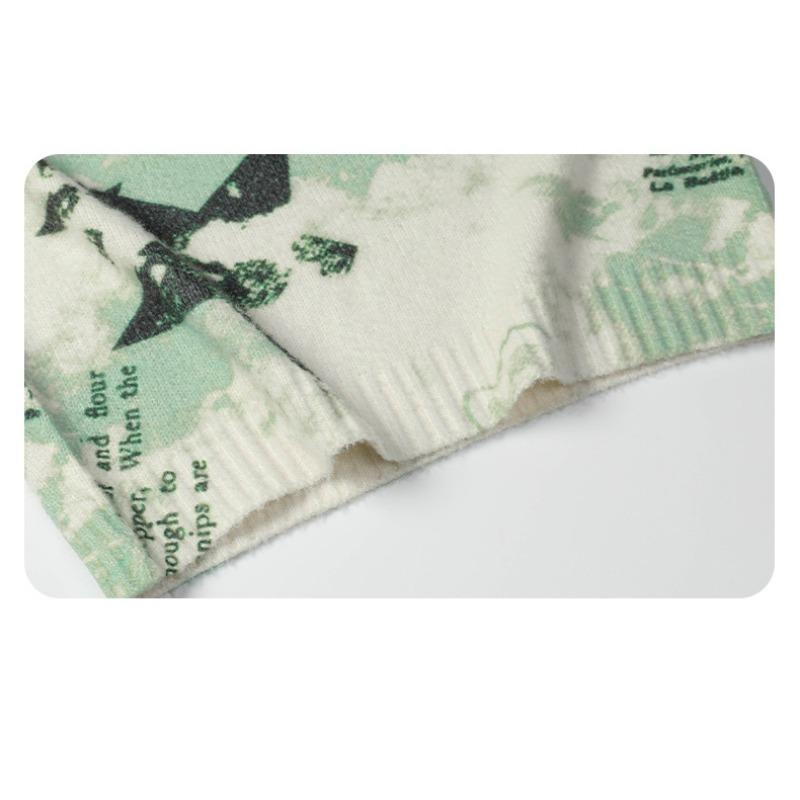 Personalized Loose Sweater Men's Round Neck Bottoming Pullover Fashionable Contrast Color Autumn and Winter Top