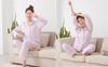 Winter Soft Long and Pants and Perfect for and and "Lifewel" Women's Pajamas, 100% Cotton, Quilted, Front-Opening, Sleeves, Set, Thick, Warm, Cute,