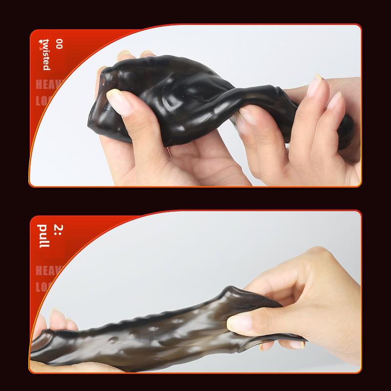 Men's Thickened Enlarging Crystal Condom Sleeve - Wolf Tooth Edition