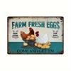 Crazy Chicken Coop Cedule Retro kovová uvítací plaketa Legrační statek Ideální pro kurník nebo kuchyni Ideální dárek na zeď