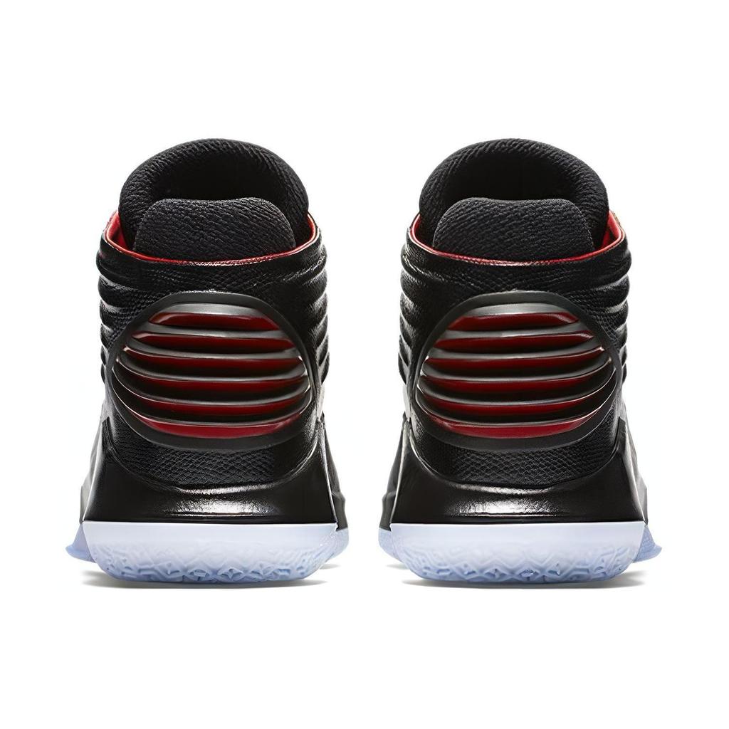 Jordan Air Jordan 32 Bred MJ Day Cushioning Slip Resistant Balance Mid top Basketball Shoes Men's Black Red AH3348-001
