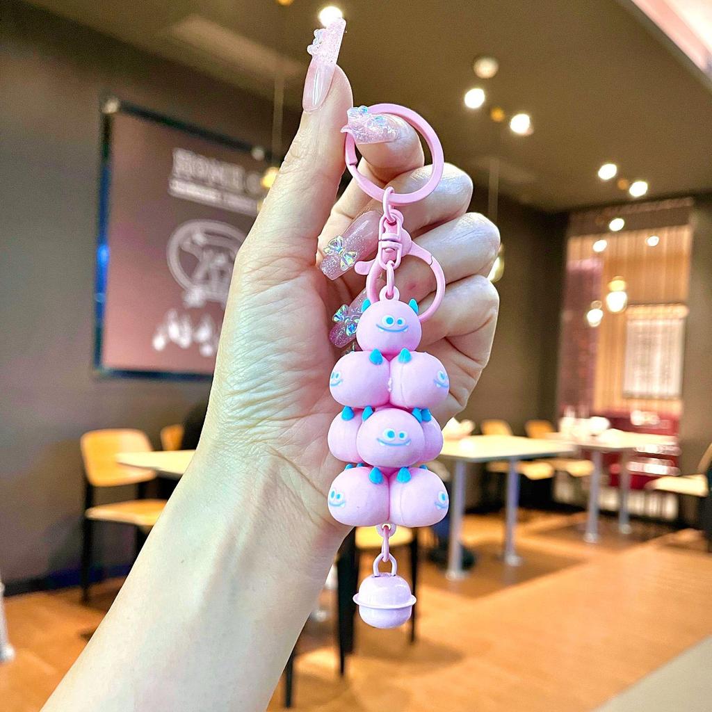 Bedårande Gris & Panda Stapelleksak Hängsmycke Nyckelring - Sött Par Bilväska Tillbehör, Perfekt Liten Gåva