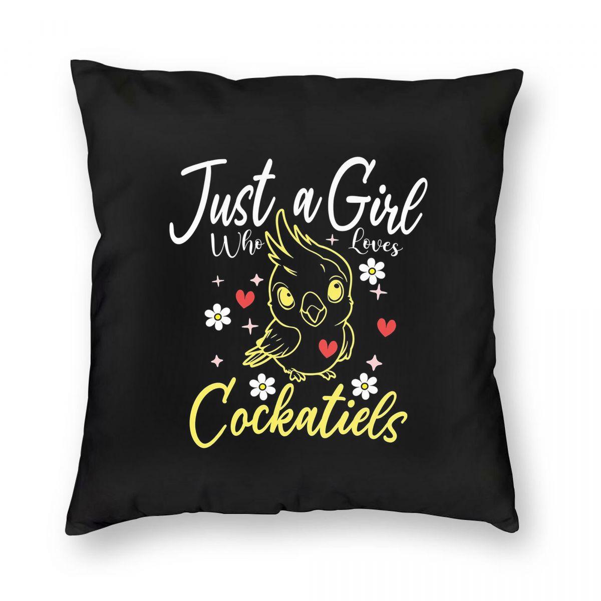 Cockatiels Galore Square Pillowcase Pillow Cover Cushion Throw Pillow for Home Sofa Living Room 12x12Inch