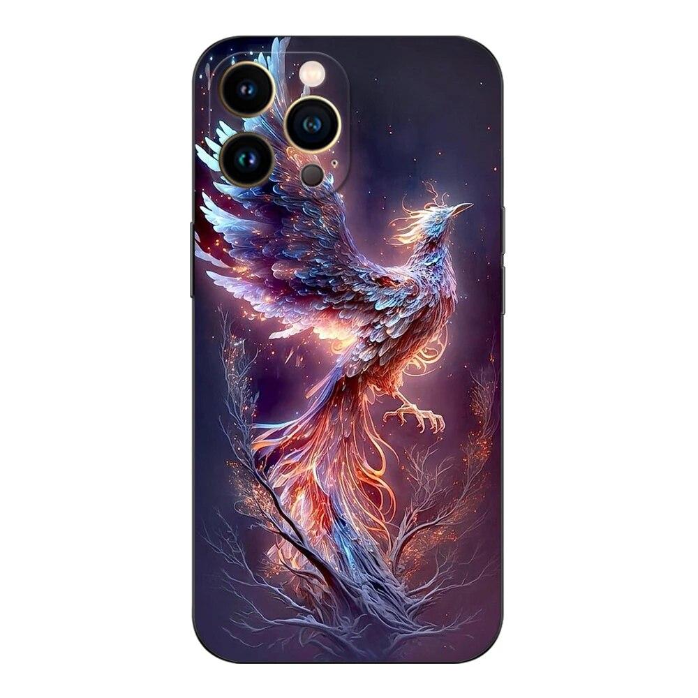 Phoenix Handyhülle für iPhone Samsung Galaxy Redmi Xiaomi Oppo OnePlus Note SA 7 8 9 10 11 12 13 14 20 21 22 23 53 54 Pro Max Plus Ultra TPU Soft