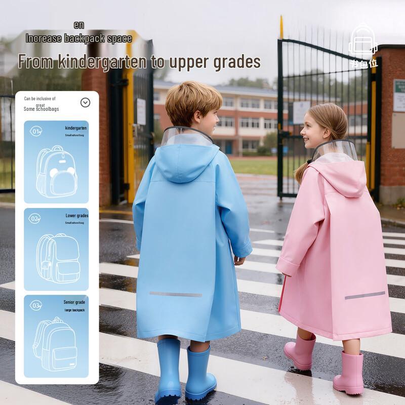 Lemonkid Kids Waterproof Raincoat with Backpack Space