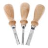 1PC DIY Leather Craft Edge Beveler Skiving Beveling Knife Cutting Hand Craft Tool with Wood Handle