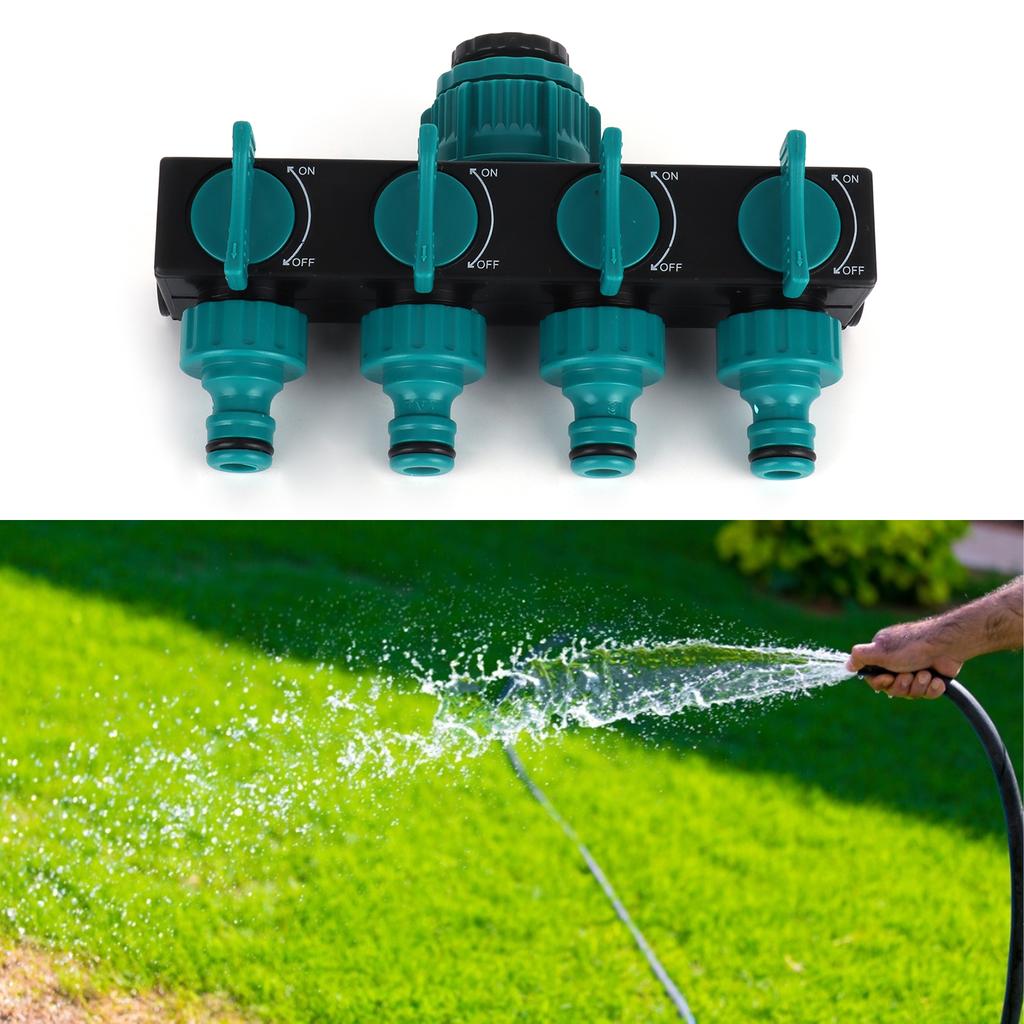 4 Way Hose Splitter Water Tap Hose Connectors Distributor For Garden Agricultural Irrigation Tool