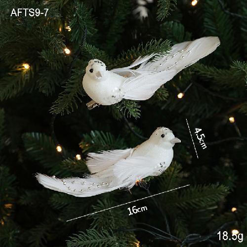 Foam Feather Bird Peacock Bird Decoration Christmas Tree Decoration Feather Pendant Christmas Decorations